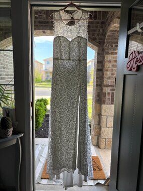 Lulus White Lace Maxi Dress XL Boho Bridal Wedding Sleeveless Open Back Elegant